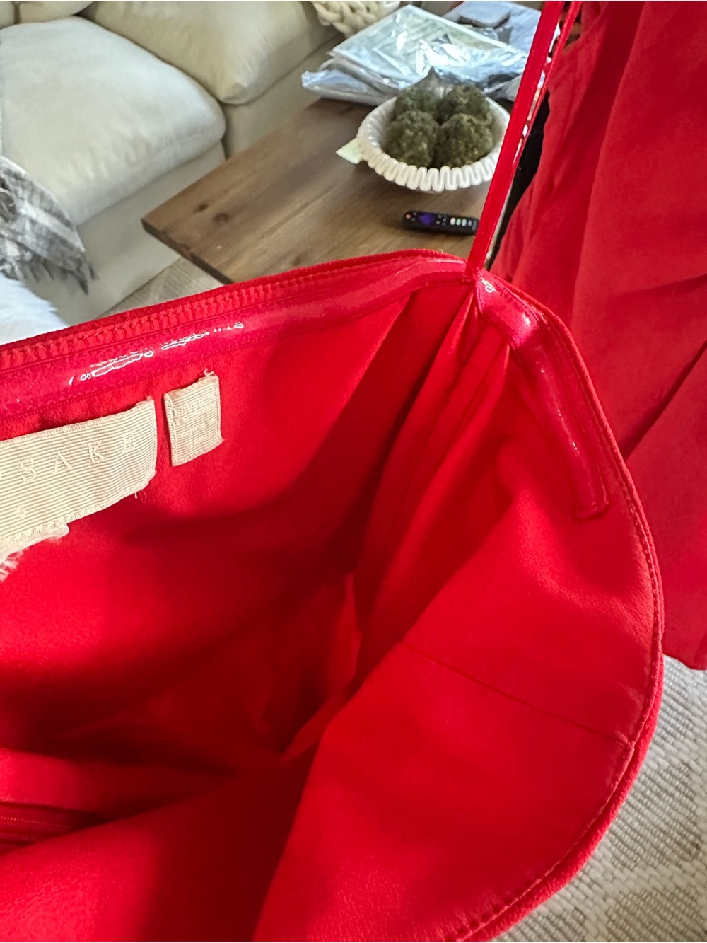 Keepsake Red Flowy Dress S - Picture 6 of 11